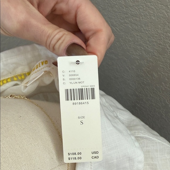 Anthropologie Maeve Linen Fruit Surf Short Sleeve Buttondown - Picture 4 of 7